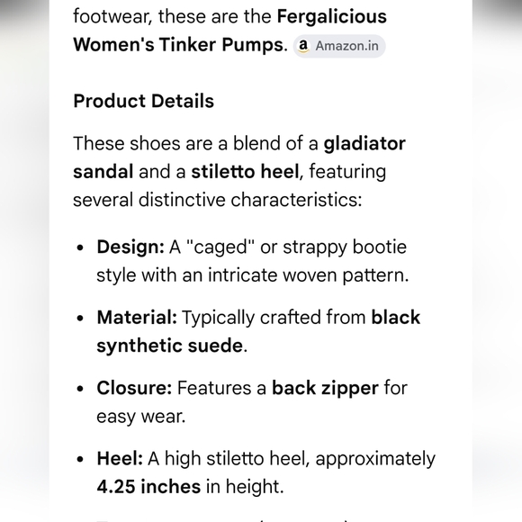 Fergalicious “Tinker” Black Strappy Stiletto Heels - Picture 10 of 10